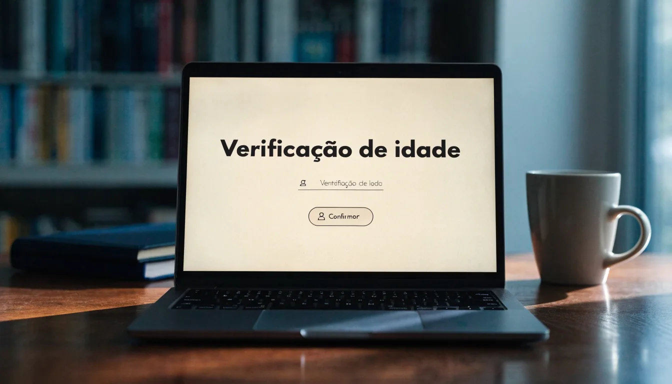 Uma folha de licença em papel com um selo vermelho, pousada numa secretária de madeira ao lado de uma caneta